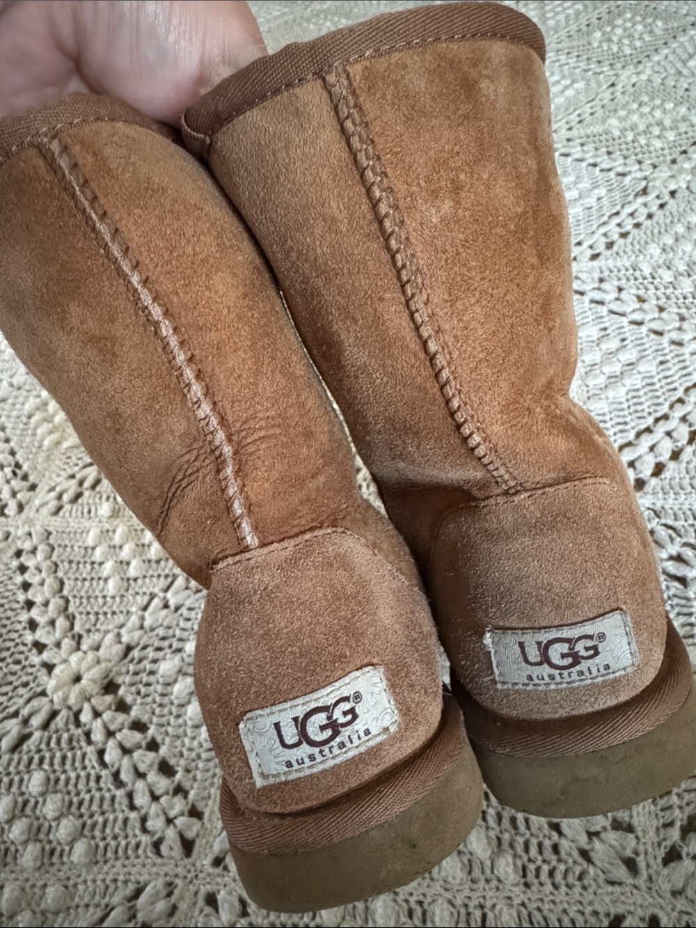 UGG‎ Classic Short Suede Boots - Chestnut - Picture 4 of 7